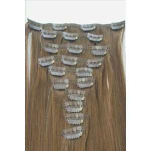 Human Hair Extensions 8# Chestnut Brown 238 Grams Clip in Extensions 