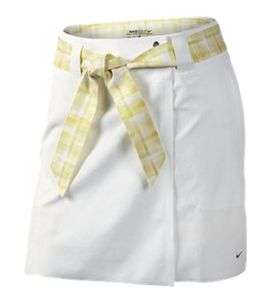 Nike Golf Womens Convertible Skirt Shorts Skort Belt UV $80 White 