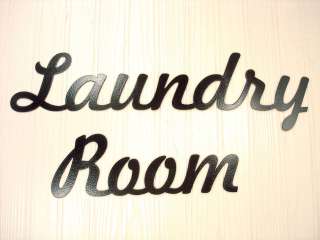 Metal Wall Art Home Decor Laundry Room Word Art  