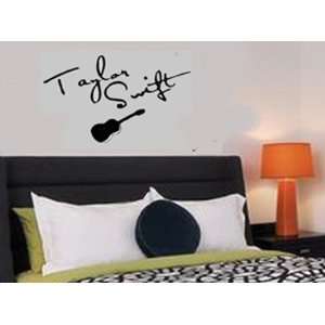 TAYLOR SWIFT Giant 3 Black removable WALL Vinyl STICKER / DECAL