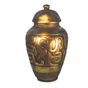  Ancient Bronze design carved temple jar   porcelain 