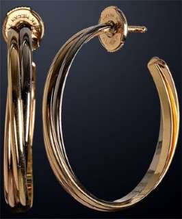 Cartier 18k gold Trinity hoop earrings  