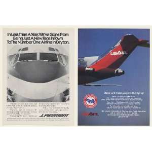  1983 Piedmont Airlines Jet USAir Jet Tail Dayton OH Print 