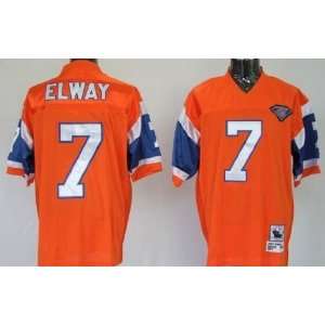 John Elway #7 Denver Broncos Replica Throwback NFL Jersey Orange Size 