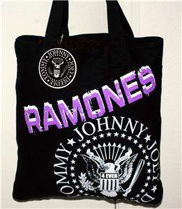 RAMONES 1970s Punk Rock LADIES Shoulder TOTE HAND BAG  