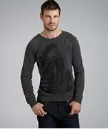Drifter slate grey graphic print raglan sleeve sweatshirt style 