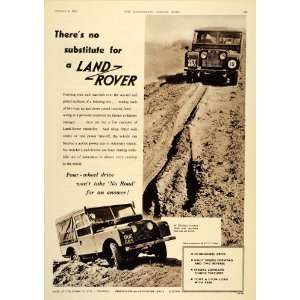  1955 Ad Land Rover Four Wheel Drive Vehicle Dirt Road 