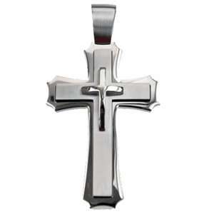    316L Stainless Steel Pendant   Large Cross 85x55mm Jewelry