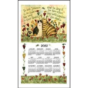   : To Love Someone Linen Kitchen Towel Calendar 2012: Office Products