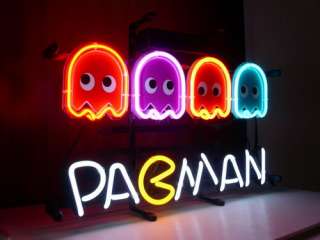 New Pacman Ghost Neon Light Sign Gift Pub Bar Beer Sign Pac Man Pac 