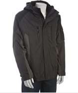 Calvin Klein grey nylon ripstop zip front jacket style# 314680801