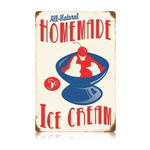  Homemade Ice Cream Vintage Metal Sign 