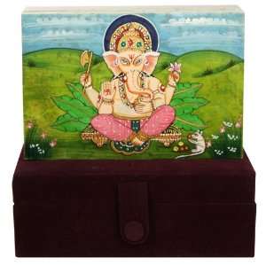  Rectangular Marble Box with Ganesh Painting