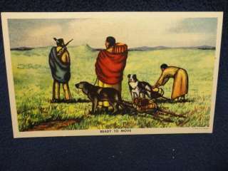 Ready to Move.   Artist postcard by Andrew Standing Soldier. Fine 