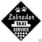 LABRADOR TAXI SERVICE DOG PET CAR VINYL STICKER DECAL