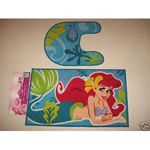  Disney Little Mermaid Nylon Bath Mat Set