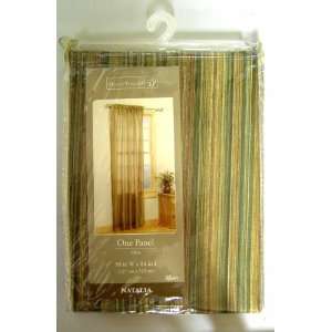  HOME TRENDS NATALIA OLIVE ONE PANEL SHEER CURTAIN 50IN W X 