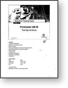 Heidelberg Printmaster QM 46 Training Manual  