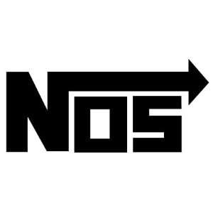  NOS Nitrous oxide LOGO   5 WHITE   Vinyl Decal Sticker 