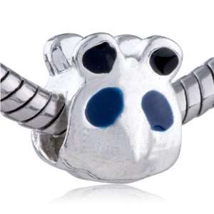   Charm Blue Eye Panda European Beads Fits Pandora Bracelet Pugster