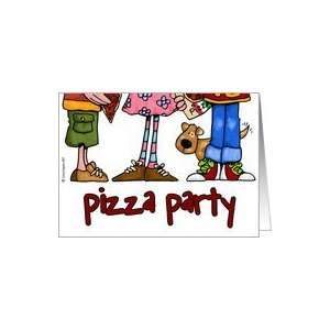  pizza party invitation Card Toys & Games