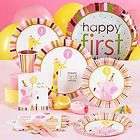   FIRST BIRTHDAY PARTY PACK set supplies napkin decorations balloons hat