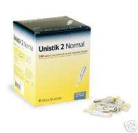 Unistik 2 Safety Lancets Box of 200 save over FreeStyle  