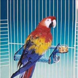   Acrylic & Cement Cage Perch for Large Parrots & Birds