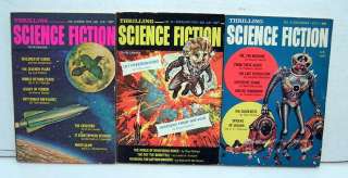1971 2 THRILLING SCIENCE FICTION Digest Pulp Magazines  