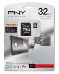 PNY Micro SD 32GB Class 10 Memory Card for Tablet PC (New)  