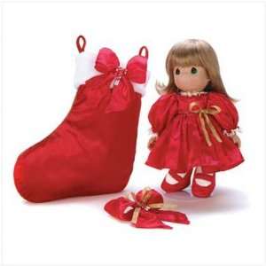 New Precious Moments Xmas Doll Plastic With Fabric Outfit High Quality 