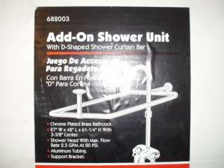 Chrome Clawfoot Tub Shower Faucet W/Curtain Rod  