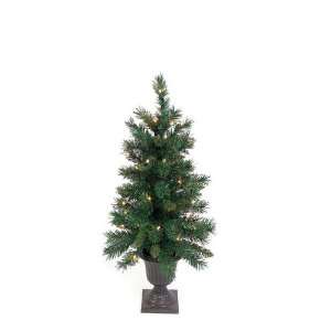 New   Pack of 2 Pre Lit Potted Mixed Pine Artificial Christmas Tree 30 