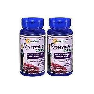 Puritans Pride Resveratrol 100 Mg 60 Soft Gels 2 Pack