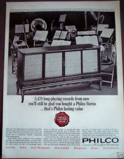 1964 PHILCO Stereo 5 Speaker Sound System Vintage Ad  