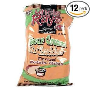 Uncle Rays Chips Cheddar & Sour Cream, 4.2500 ounces (Pack of12 