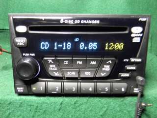 Nissan 6 CD Changer Radio Xterra Altima AUX Ipod MP3 Sat input 28185 