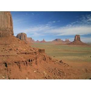Desert Landscape with Rock Formations in Monument Valley, Arizona, USA 