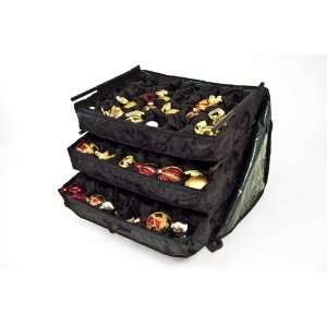 TreeKeeper 3 Tray Rolling Ornament Storage Chest 