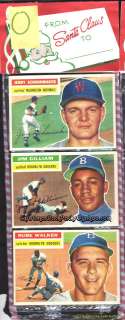 1956 Topps MICKEY MANTLE &MORE STARS Christmas XMAS Cello Rack Packs 