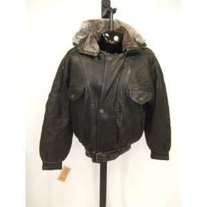  Toskana Mens Genuine Leather&Shearling Hooded Jacket Size 