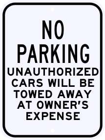 3M REFLECTIVE NO PARKING Street Traffic Road Lot Sign  