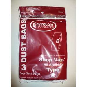  Shop Vac 906 68 Type B EnviroCare Vacuum Cleaner Bags/ 3 