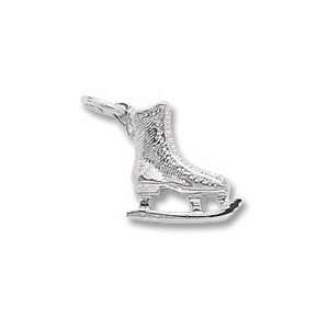  Ice Skate Charm in Sterling Silver: Jewelry