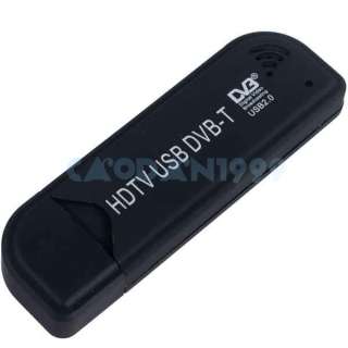 Black USB Digital DVB T HDTV TV Tuner Recorder Receiver  