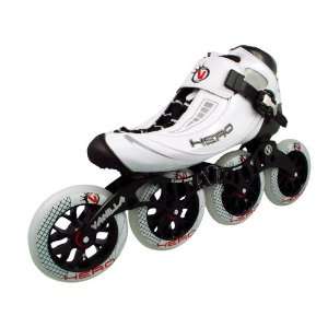 Vanilla Hero Inline Speed Skates   White Boots with White Wheels with 