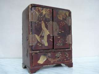 1850s IMPERIAL CHINA ANTIQUE WOODEN JEWELRY BOX  