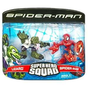  Spider Man 3 Super Hero Squad Spider Man vs. Lizard Toys & Games
