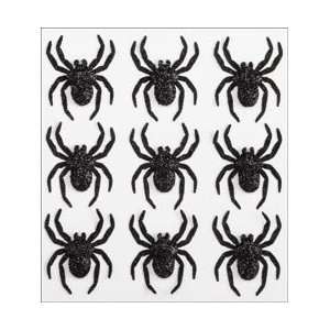  Boutique Parcel Dimensional Stickers Glitter Spiders
