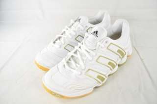 Adidas Womens Stabil 7 Volleyball 919802 (#1496) WHITE METALIC GOLD 9 